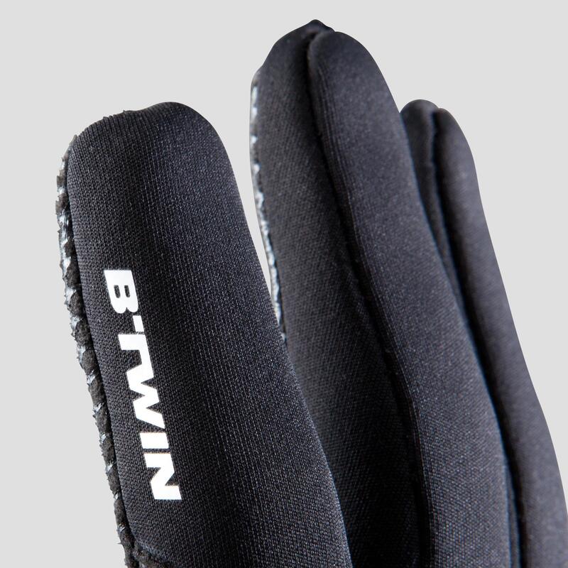 Guantes ciclismo largos Triban ROADR 500 tiempo fresco negro