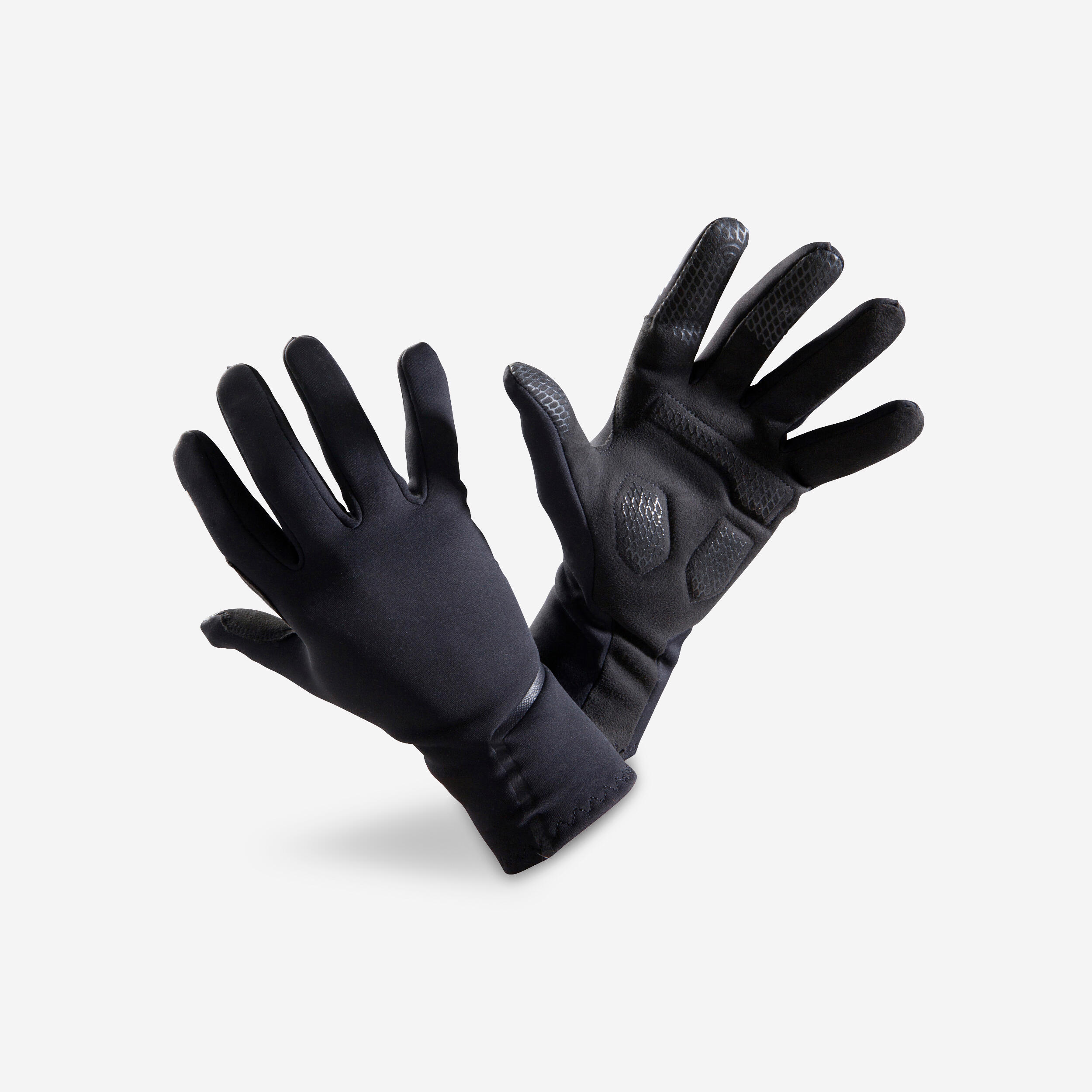 gants de velo 500 mi-saison noir - triban