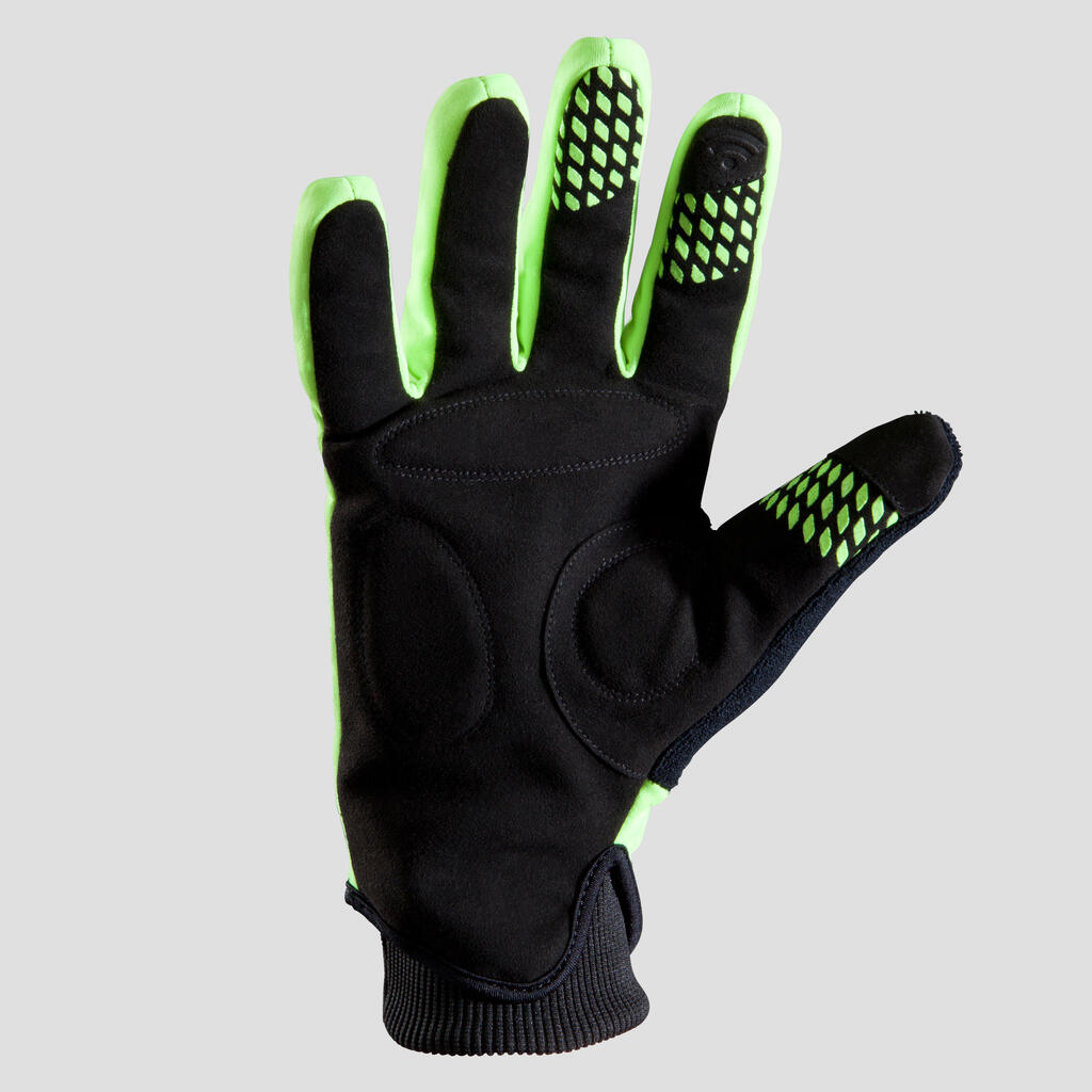 Fahrradhandschuhe 500 kühles Wetter orange