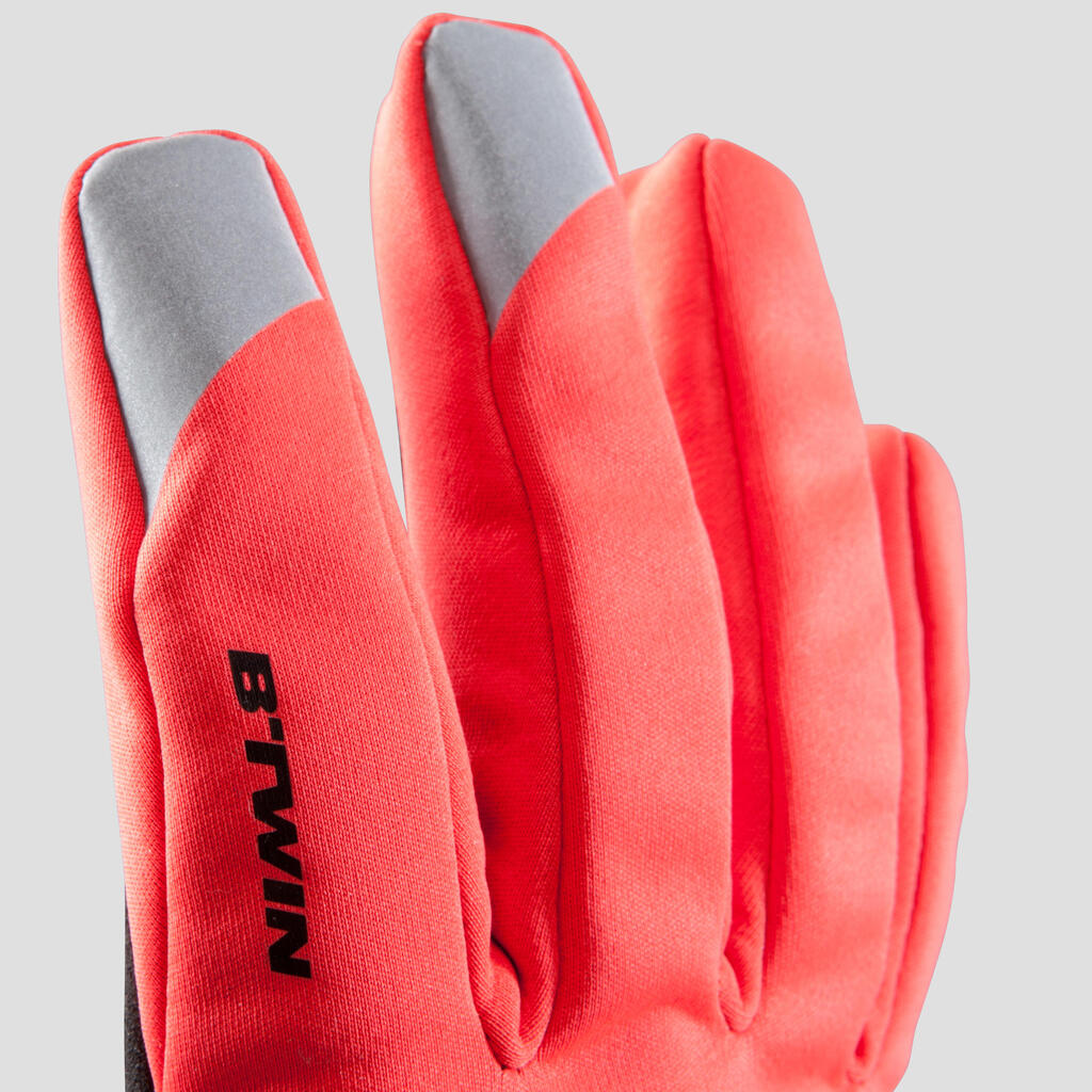 Fahrradhandschuhe 500 kühles Wetter orange