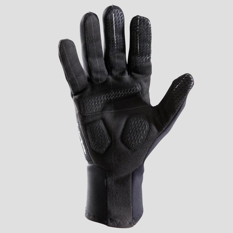 GANTS DE VELO 500 MI-SAISON NOIR