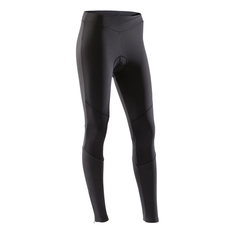 CULOTTE LARGO CICLISMO SIN TIRANTES MUJER TRIBAN RC500 NEGRO