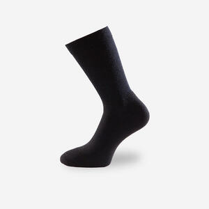 Calcetines de ciclismo invierno lana merina Van Rysel 500 Negro