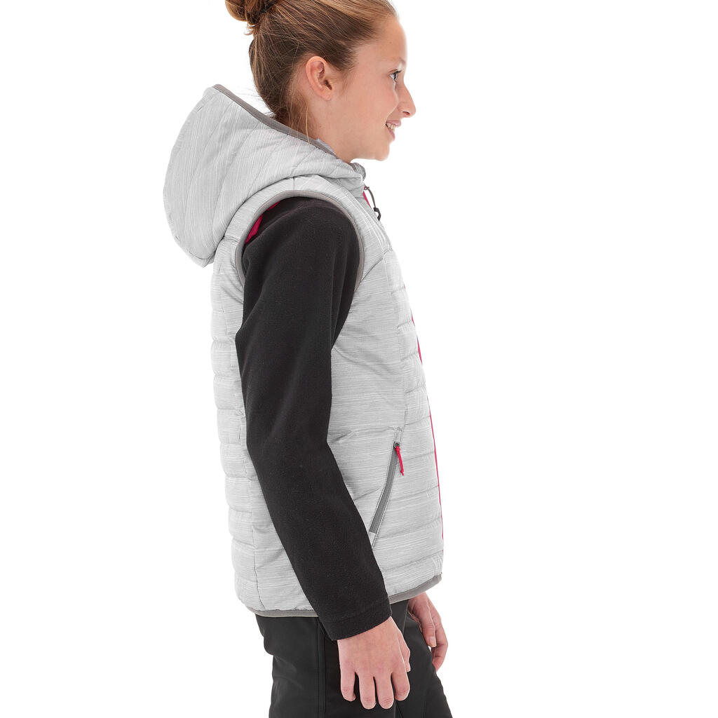 Wattierte Weste Wandern MH500 Kinder 123-166cm weiß