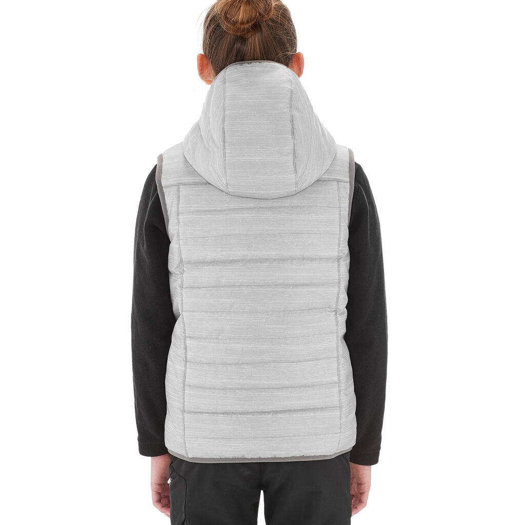 Wattierte Weste Wandern MH500 Kinder 123-166cm weiß