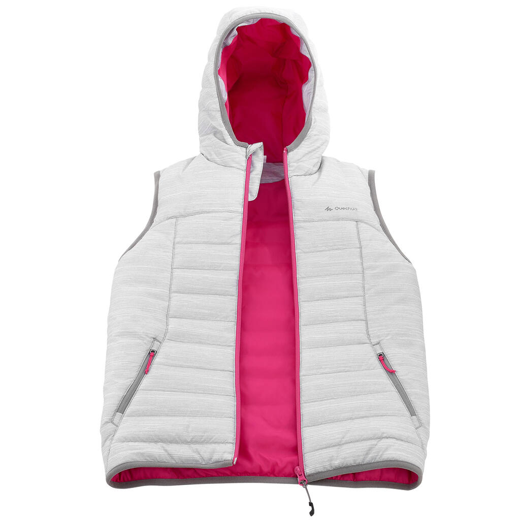 Wattierte Weste Wandern MH500 Kinder 123-166cm weiß