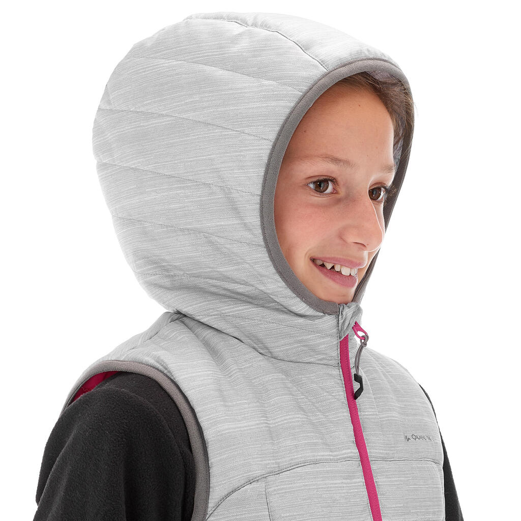 Wattierte Weste Wandern MH500 Kinder 123-166cm weiß