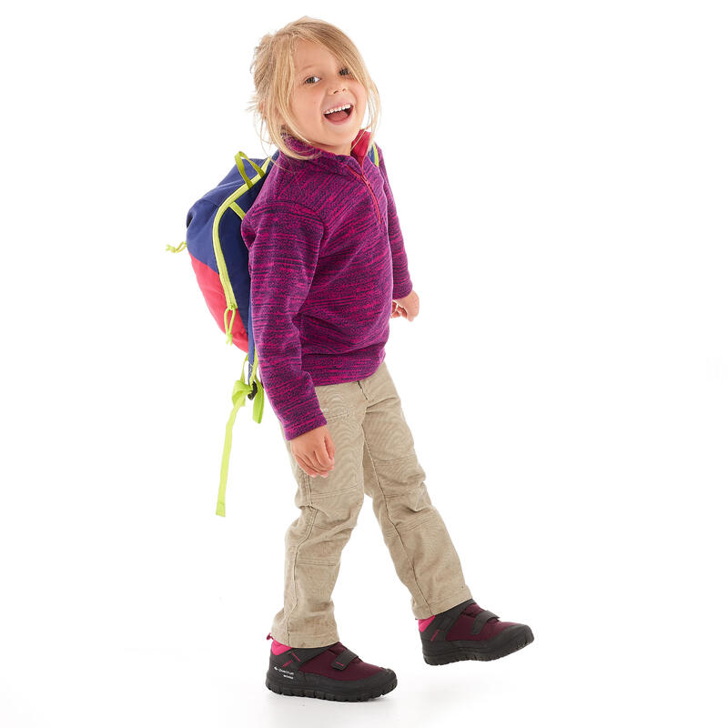 Arpenaz 100 Mid Warm Rip-tab Waterproof Children's Hiking Boots - Purple Pink