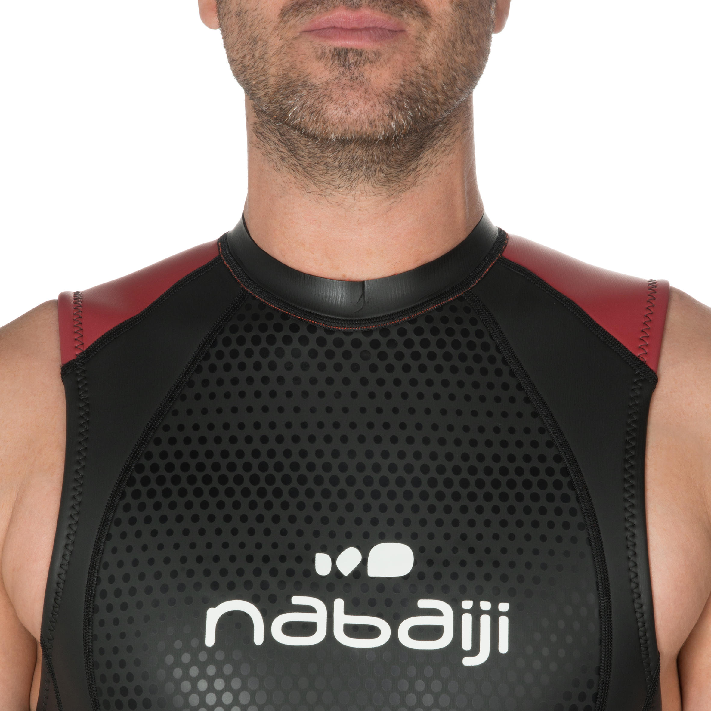 Fato de natação neopreno sem mangas OWS 500 2/2 mm homem águas abertas 8/10
