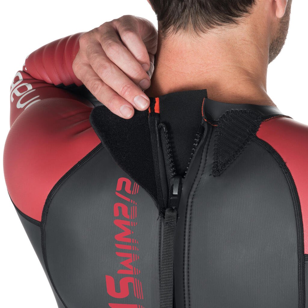 MEN'S OPEN-WATER SWIMMING NEOPRENE GLIDESKIN WETSUIT OWS 2/2 mm