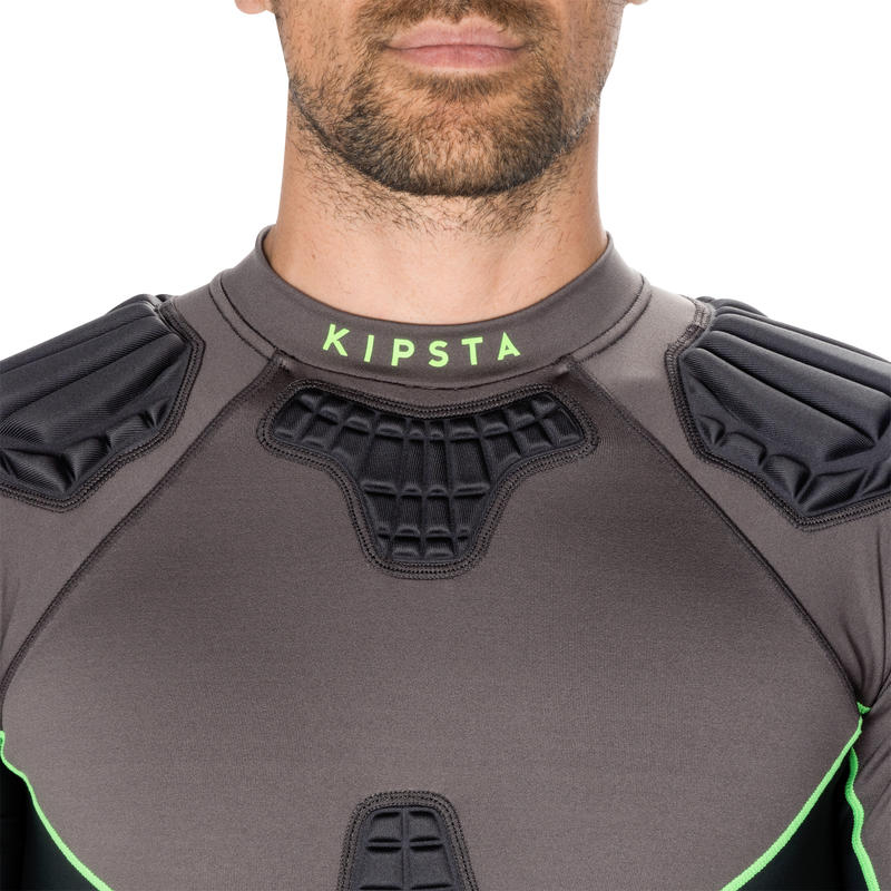 Adult Rugby Shoulder Pad 900 Grey/Green Decathlon