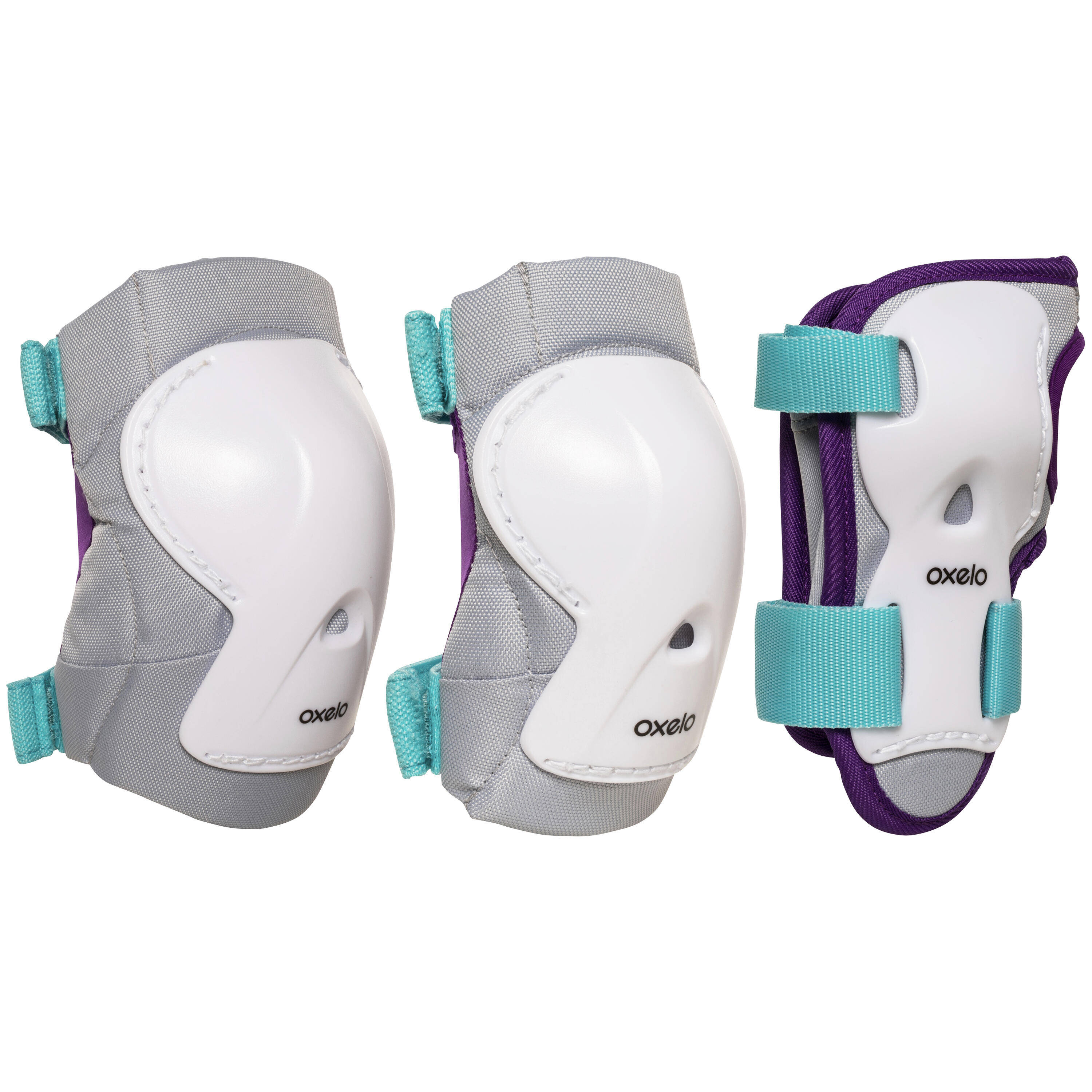 Kids' Inline Skate Protectors Play - White/Turquoise -  1