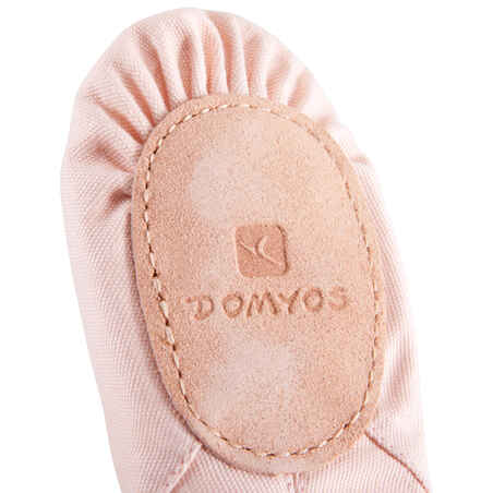 Split-Sole Canvas Demi-Pointe Shoes - Salmon Pink