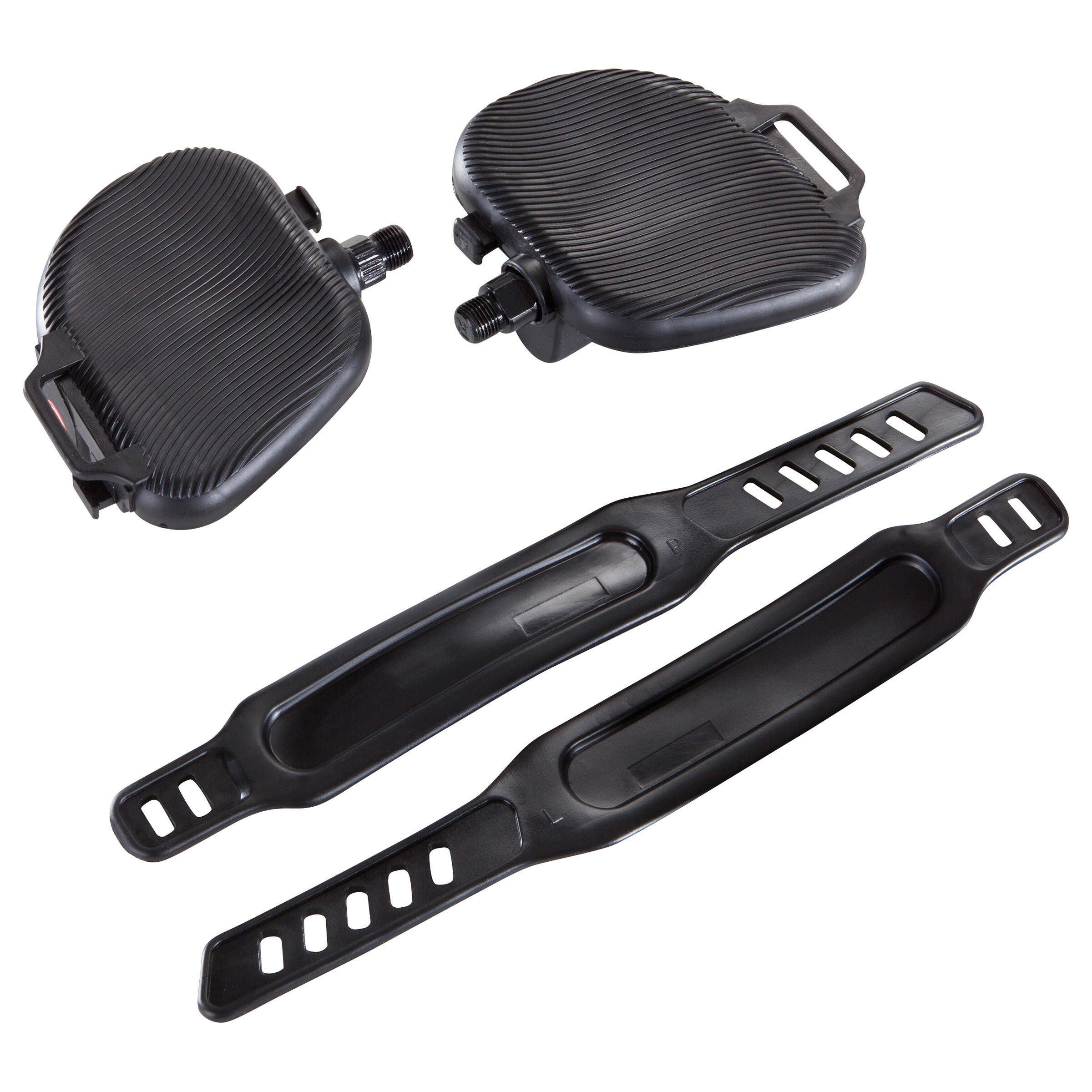 Pair of Standard Exercise Bike Pedals - Black -  4
