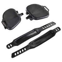 Pair of Standard Exercise Bike Pedals - Black