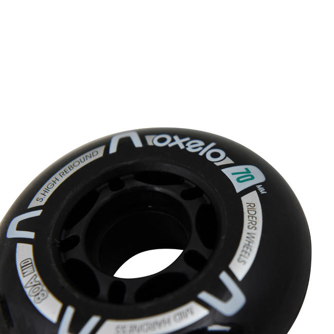 Kids' Inline Roller Skate 70mm 80A Wheels 4-Pack
