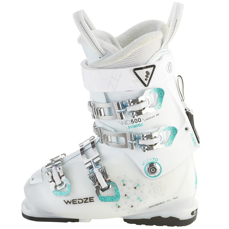 CHAUSSURES DE SKI DE PISTE FEMME WID 500 BLANCHES