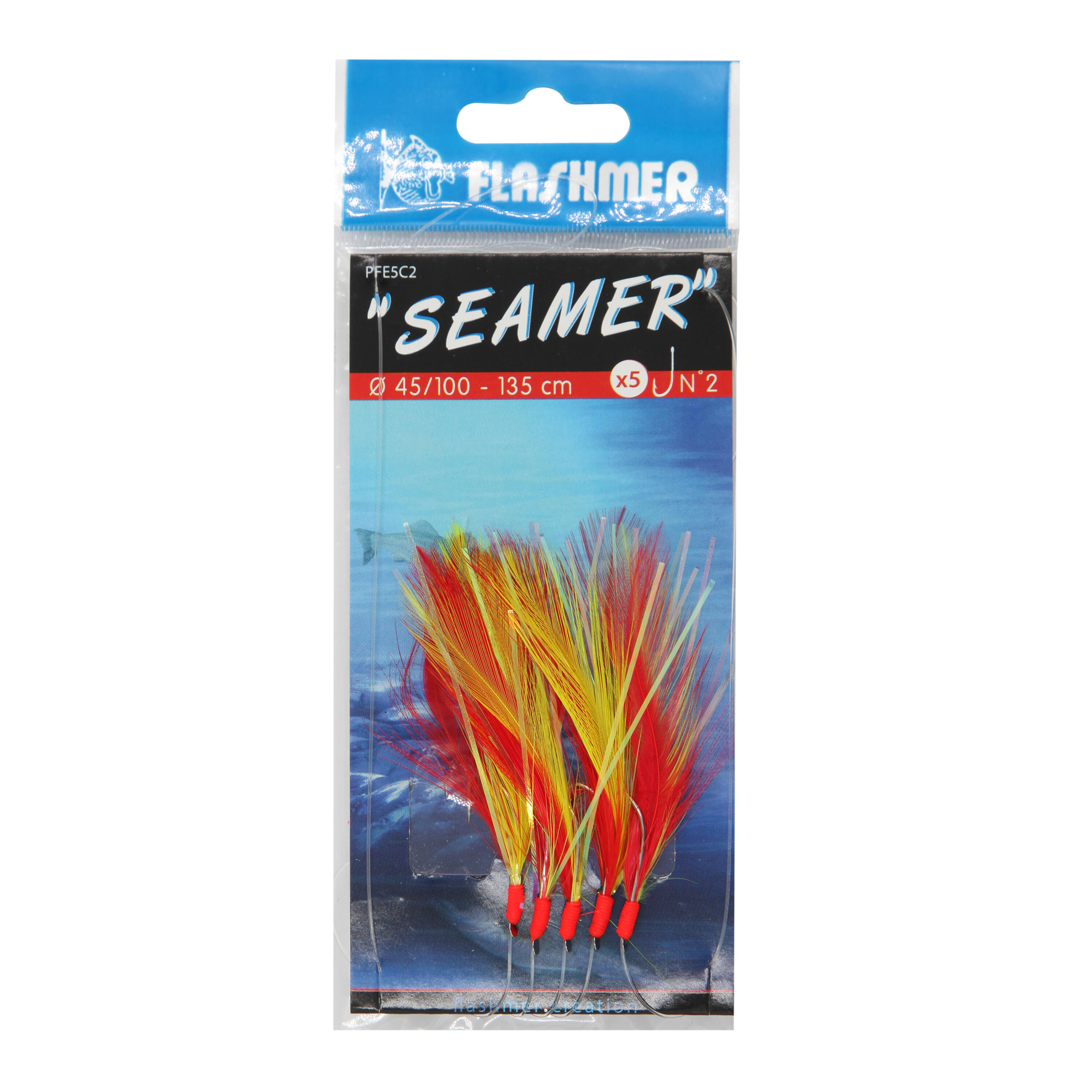 FLASHMER Seamer 5 N°1/0 hooks sea fishing leader