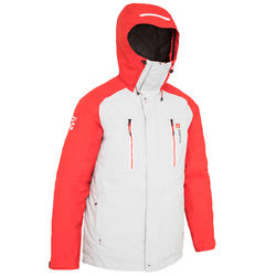 Veste parka bateau homme 500 gris / rouge