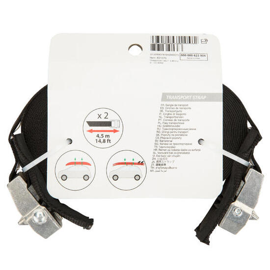 Pasy do transportu kajaka/SUP/surf/windsurf Decathlon