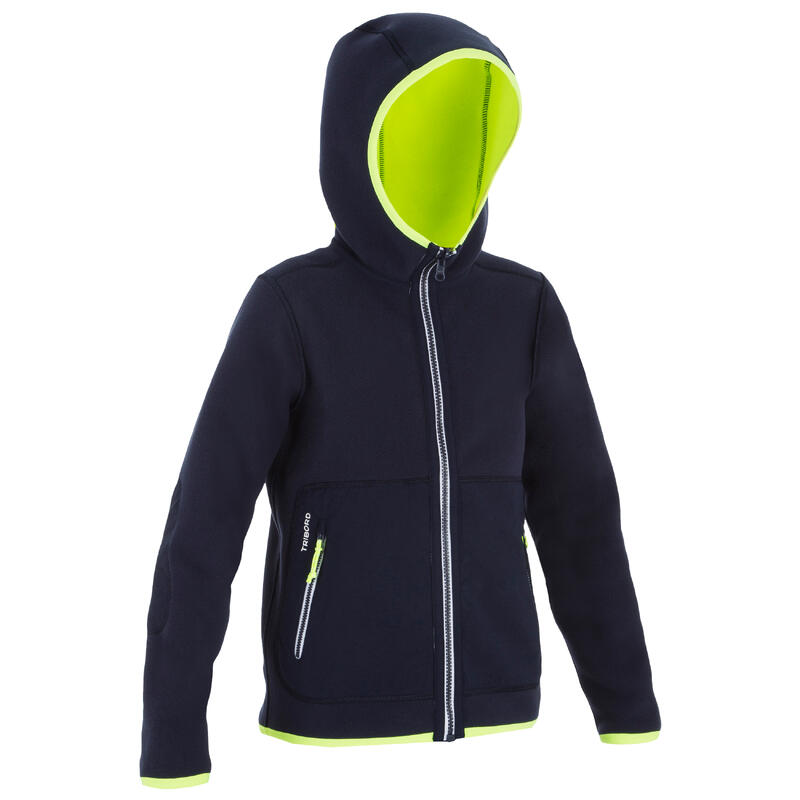 Polaire voile enfant 500 réversible bleu/jaune Polaire voile enfant 500 réversible bleu/jaune