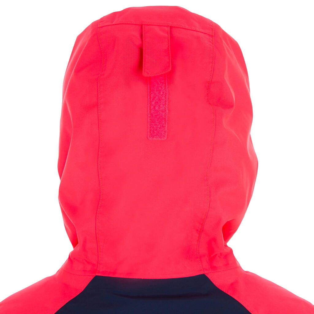 Segeljacke 100 Warm Mädchen grau/rosa