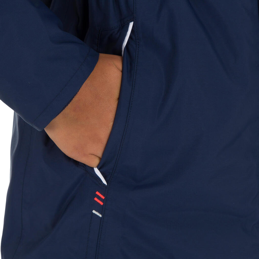 Segeljacke 100 Warm Mädchen grau/rosa