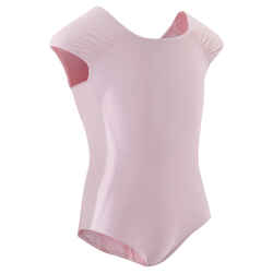 Girls' Short-Sleeved Ballet Leotard - Light Pink