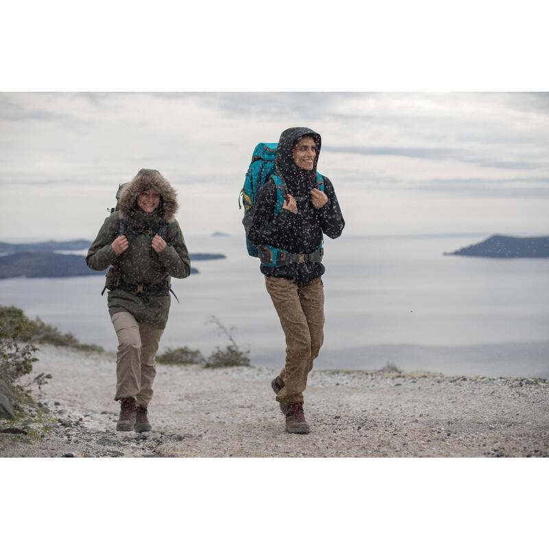 Parka de montaña y trekking 3 en 1 impermeable Mujer Forclaz Travel 700