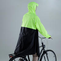 Cycling Rain Poncho 900 - Neon Yellow/Black