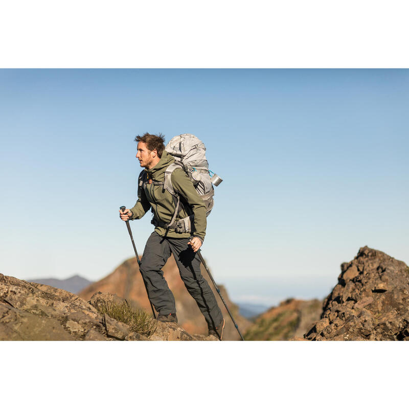 Geacă cu protecție împotriva vântului Softshell Trekking MT500 Kaki Bărbați
