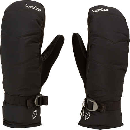 Adult Downhill Skiing Mittens - Black