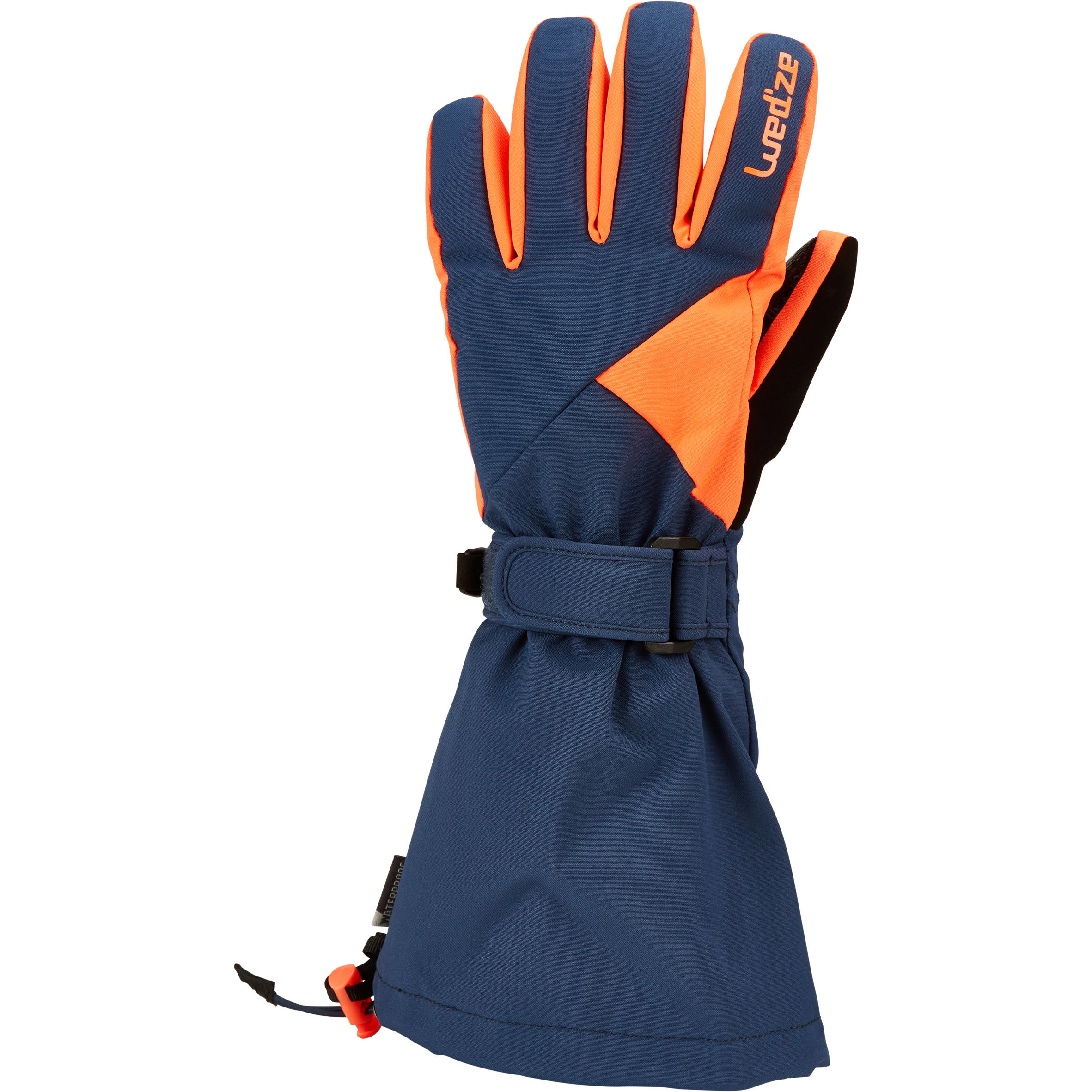 SKI GLOVES, CHILD, GLOVES SLIDE 500, PETROL 1/1