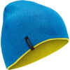 Detská lyžiarska obojstranná čiapka žlto-modrá