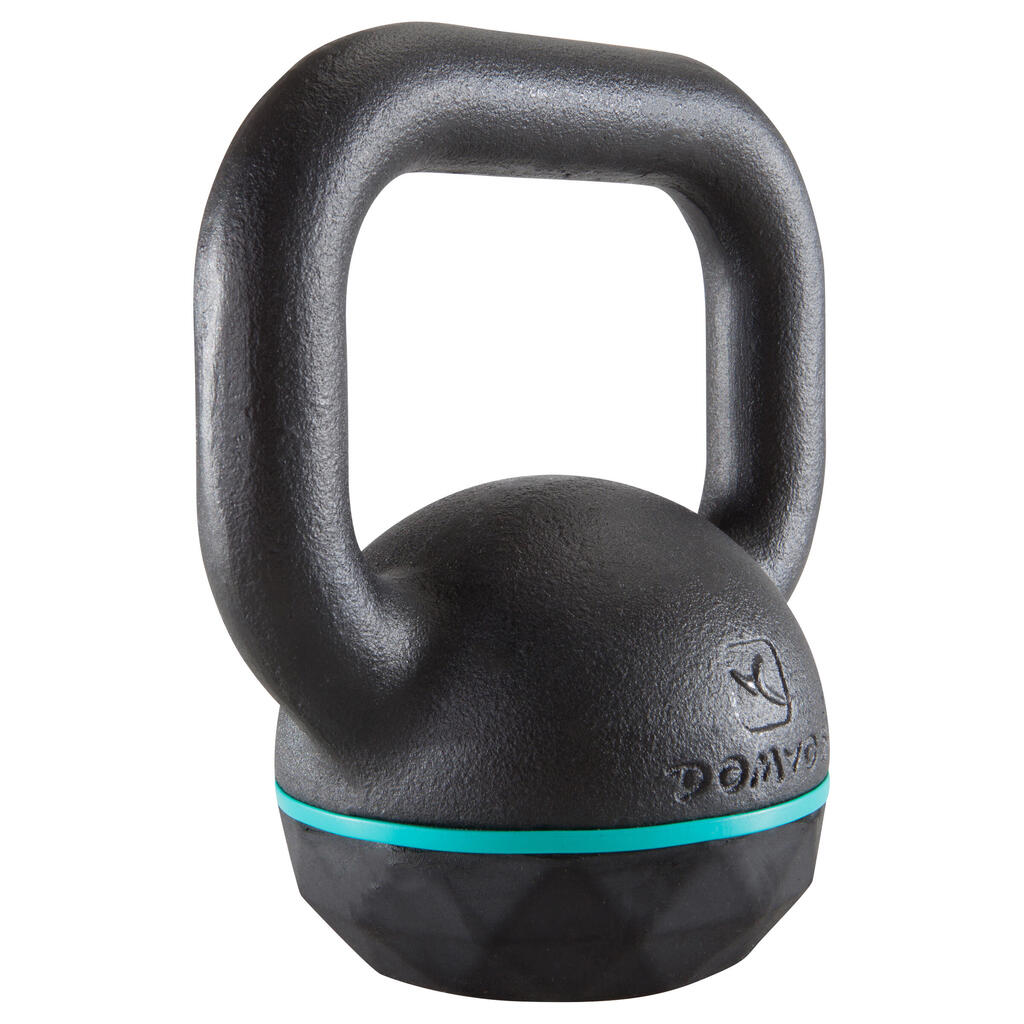 Cast iron kettlebell with rubber base 6 kg