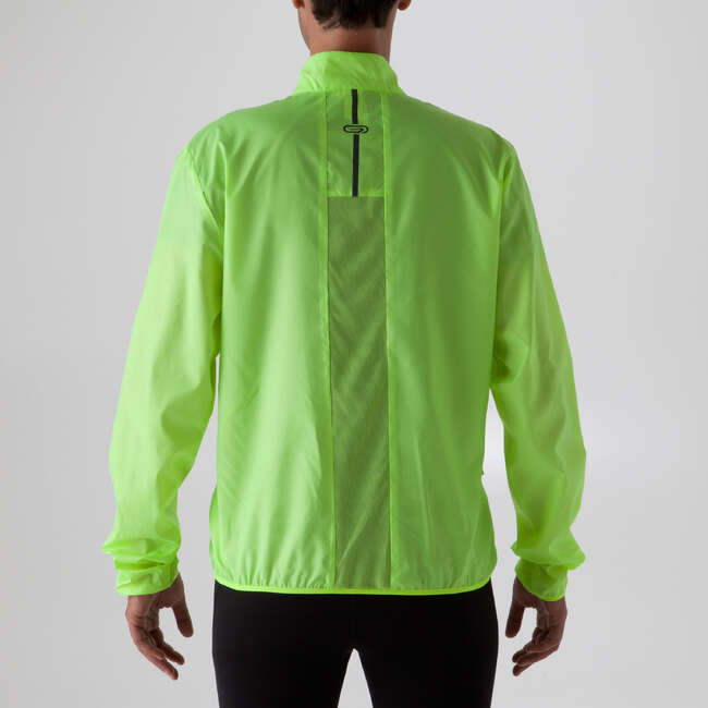 KALENJI Run Wind Men's Running Jacket Yellow Decathlon