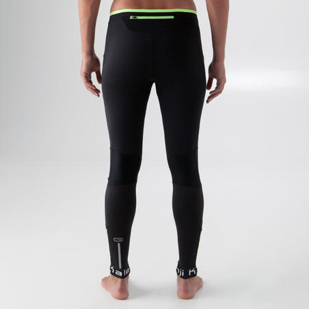 ТАЙТСЫ УТЕПЛЕННЫЕ ДЛЯ БЕГА МУЖСКИЕ RUN WARM ЧЕРНЫЕ