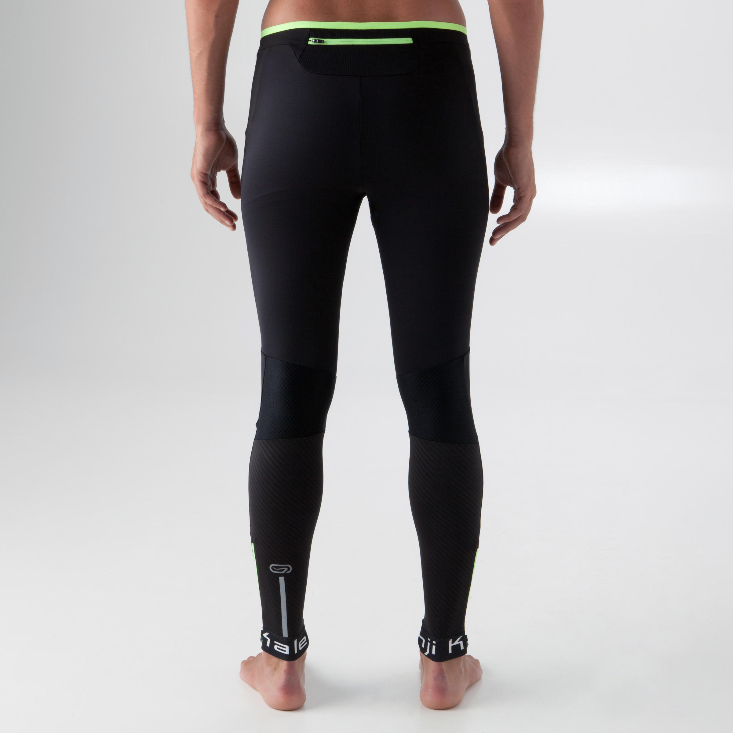 Men's Warm Running Tights -  Black - KALENJI