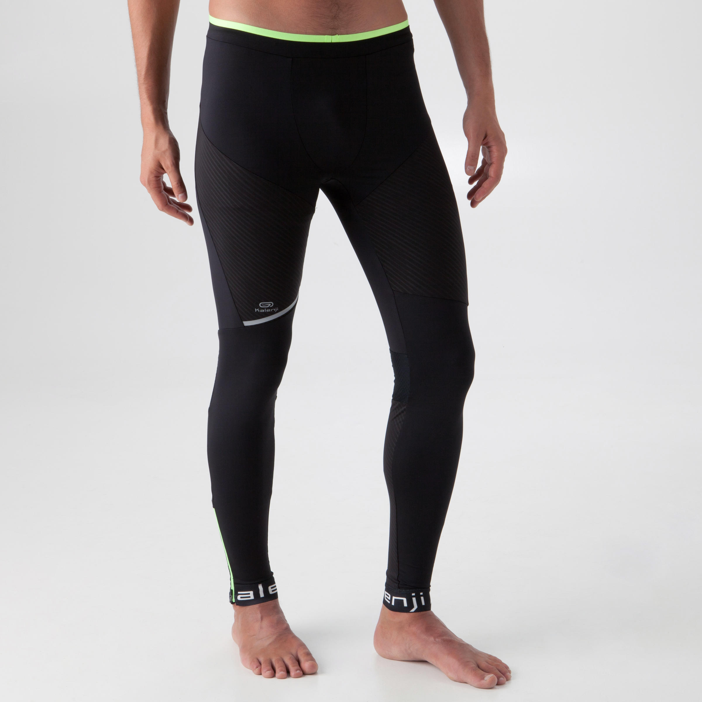 Men's Warm Running Tights -  Black - KALENJI