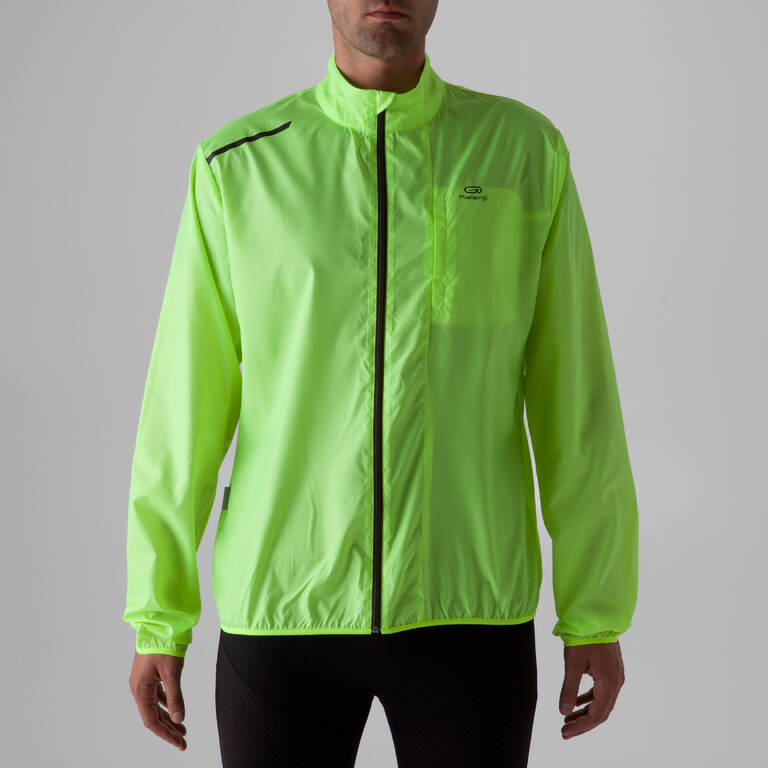 Run Wind Men's Running Jacket Yellow Decathlon