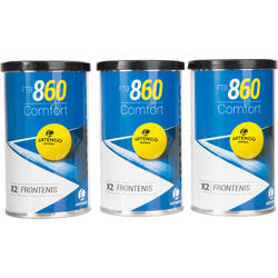 Tri pack balle frontenis jaune ftb 860