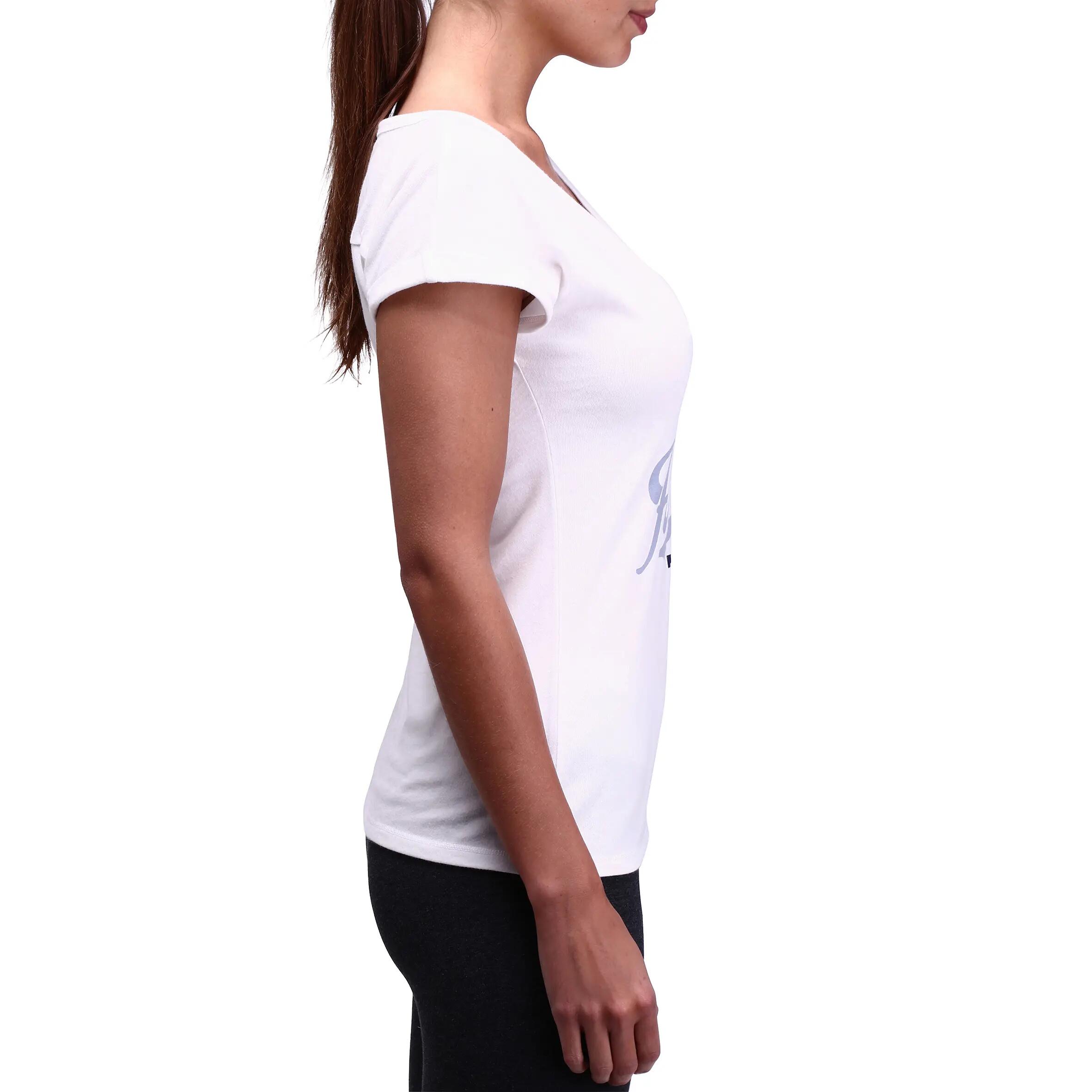 Women's Fitness Short-sleeved Print T-shirt - Cream 3/11