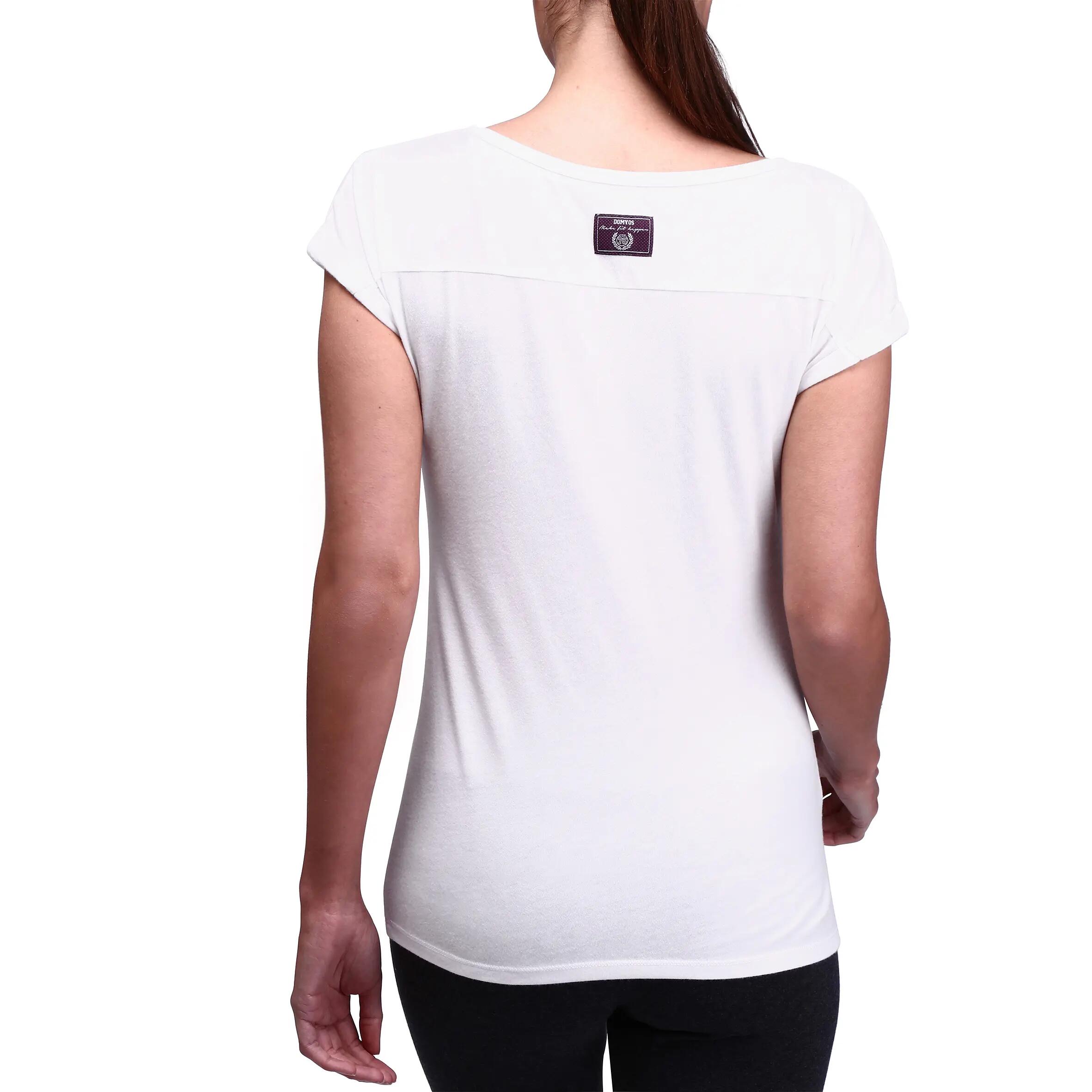 Women's Fitness Short-sleeved Print T-shirt - Cream 4/11