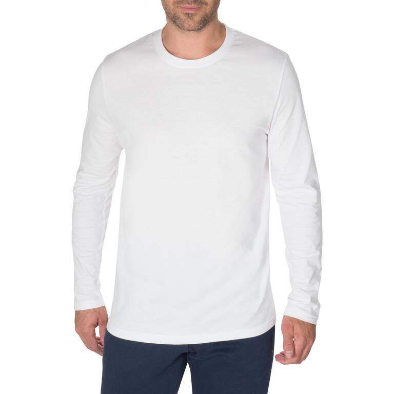 Men's Long-Sleeved T-Shirt 100 - White