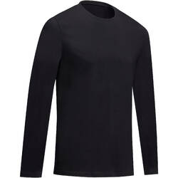 Men's Long-Sleeved T-Shirt 100 - Black