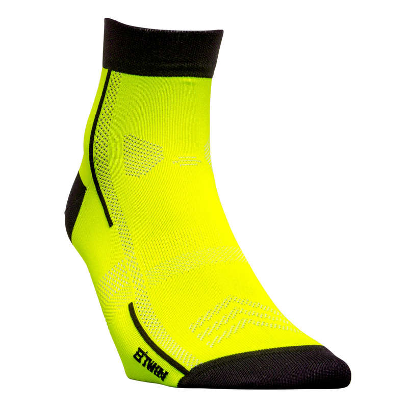 VAN RYSEL 500 Cycling Socks - Neon Yellow | Decathlon