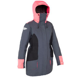 Veste parka bateau femme 500 gris / rose