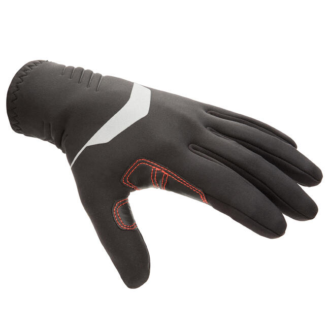 ADULT NEOPRENE SAILING GLOVES 1 MM 900 BLACK