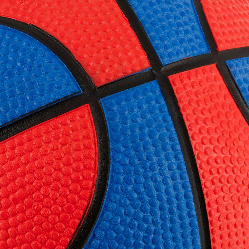 Mini ballon de basketball enfant Mini B taille 1. Jusqu'à 4 ans. Rouge/bleu