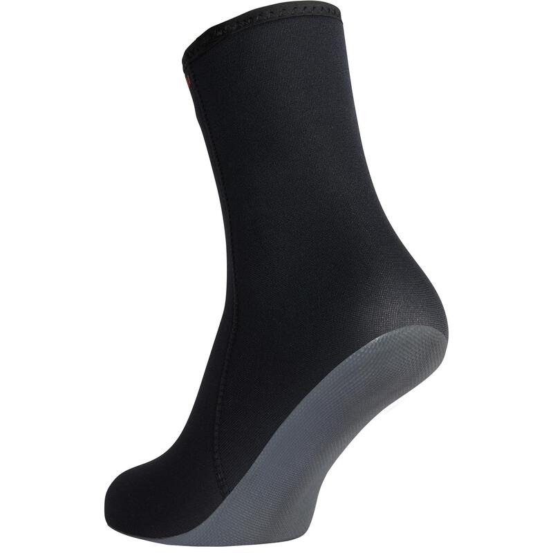 Neoprensocken Tauchen mit Neoprensohle 5 mm - schwarz